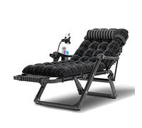HFERTSCN Silla de salón Chaise al Aire Libre 2 en 1 cot Plegable 5 posición sillas de Patio reclinables Marco de Acero reclinable Patio césped reclinable FANDIAO