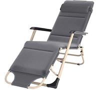 HFERTSCN Silla de salón, sillas de jardín solares para el jardín para el hogar Silla reclinable de Cama Plegable, sillón Plegable portátil Silla de salón de Uso de Doble Uso (con Almohadilla) FANDIAO
