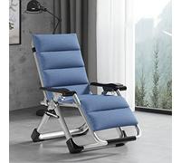 HFERTSCN Silla de salón, sillón de Silla de Gravedad Cero sillón de Gravedad con cojín removible para Silla reclinable de Patio ergonómico en Interiores y Exteriores para Adultos (Marco de Plata de