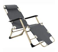 HFERTSCN Silla de salón, sillones de Servicio Pesado y Cuna Plana Completa, sillas reclinables Plegables para jardín al Aire Libre, Playa, Piscina, Campamento, Patio (b) FANDIAO
