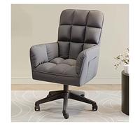 HFERTSCN Silla de sofá Individual giratoria con Tela de Tela tapizada al sillón Alto para la Sala de Estar o el Escritorio de Estudio Color Gris FANDIAO