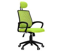 HFERTSCN Silla de tareas de computadora Minimalista Moderna - Silla de Oficina giratoria para el hogar y el Estudio - Silla ejecutiva ergonómica con diseño Negro y Verde Estudiantes y