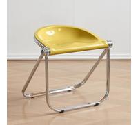 HFERTSCN Silla Plegable acrílica Transparente Moderna: Ahorro de Espacio No se Requiere instalación para el Taburete Creativo para el Uso del hogar o el Uso al Aire Libre (Amarillo) FANDIAO