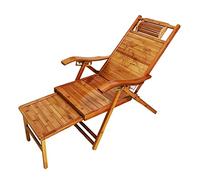 HFERTSCN Silla reclinable de Madera, sillón Plegable al Aire Libre 5 Posiciones de jardín Ajustable Solar, Silla de Siesta del Sol Relajante con reposapiés Estirable (Color: Silla) FANDIAO