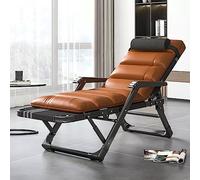 HFERTSCN Silla reclinable de Plegado de plegamiento de Gravedad Cero Ajustable, sillón reclinable para el Patio para Interiores al Aire Libre, césped reclinable con cojín extraíble, reposacabezas,
