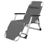 HFERTSCN Sillón de salón de Patio Cama de Chaise 5 Nivel Silla reclinable Plegable reclinable Ajustable con Almohada extraíble para Acampar Soportes de Playa 441lbs FANDIAO