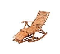 HFERTSCN Sillón Moderno abatible mecedable mecedable bambú Cama Plegable lecho reclinable Lounge Interesante FANDIAO