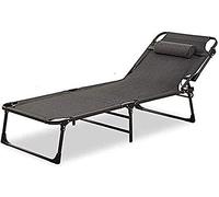 HFERTSCN Sol Toungers Plegables Sun Sunger Recliner Cero Gravedad Plegable Silla de Playa reclinable Silla Plegable Cama Estructura de Acero al Aire Libre FANDIAO