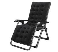 HFERTSCN Sun Sounger Reparaters Plegando sillones de césped sillas de Gravedad reclinables para Patio, conservatorio, jardín MAX.200 kg - Negro FANDIAO