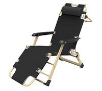 HFERTSCN Sunger Sillas reclinables | 600D Oxford Plegable césped sillones | Silla reclinable de jardín con reposacabezas para Patio al Aire Libre, Campamento, Playa, terraza - Negro FANDIAO