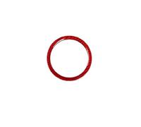 HFEWCVK Ajuste for Camaro 2016 2017 2018 2019 2020 2021 2022 2023 Cubierta de Airbag Central for Volante de Coche Pegatina de Fibra de Carbono Dura Real(Red Inner-1pcs)