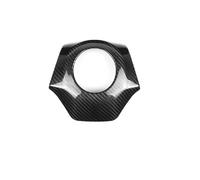 HFEWCVK Ajuste for Camaro 2016 2017 2018 2019 2020 2021 2022 2023 Cubierta de Airbag Central for Volante de Coche Pegatina de Fibra de Carbono Dura Real(Black Outer-1pcs)