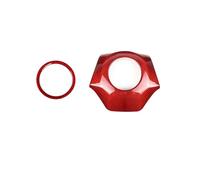 HFEWCVK Ajuste for Camaro 2016 2017 2018 2019 2020 2021 2022 2023 Cubierta de Airbag Central for Volante de Coche Pegatina de Fibra de Carbono Dura Real(Red Whole set-2pcs)