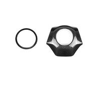 HFEWCVK Ajuste for Camaro 2016 2017 2018 2019 2020 2021 2022 2023 Cubierta de Airbag Central for Volante de Coche Pegatina de Fibra de Carbono Dura Real(Black Whole set-2pcs)
