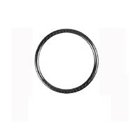 HFEWCVK Ajuste for Fiat 500 Abarth 595 695 2008-2010 2011-2019 2020 2021 2022 2023 Volante Emblema Central Anillo Pegatina Fibra de Carbono Dura(Black)
