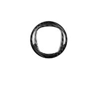 HFEWCVK Ajuste for Fiat 500 Abarth 595 695 2008-2010 2011-2019 2020 2021 2022 2023 Volante Emblema Central Anillo Pegatina Fibra de Carbono Dura(Orange)