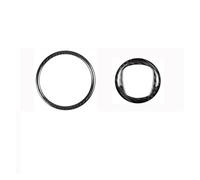 HFEWCVK Ajuste for Fiat 500 Abarth 595 695 2008-2010 2011-2019 2020 2021 2022 2023 Volante Emblema Central Anillo Pegatina Fibra de Carbono Dura(Gold)