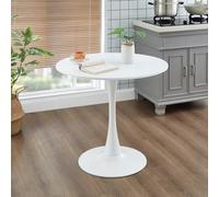 HFFAIWM mesa superior redonda moderna blanca simple ocio nórdica mesa de comedor té con leche negociación tulipán balcón pequeña (tamaño 80 cm, color: blanco)