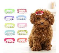 Hffheer 10Pcs Pinzas para el Cabello para Mascotas Mini Peine Cinta Envuelta Snappy Snap Hair Clip Productos de Aseo para Mascotas Perro Gato Cachorro Accesorios para el Cabello Corto
