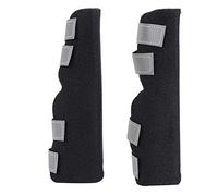 Hffheer 2pcs Tiras Delanteras de la Pierna del Perro Soportes de compresión de la Pata Canina Cojín de la Rodilla de la Mascota Protector del Codo del Perro con Correas Reflectantes(L)
