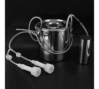 Hffheer Ordeñadora eléctrica de 5L Ordeñadora de Vacas de Acero Inoxidable PC engrosar Motor de Carga Cabra Oveja Oveja ordeñadora Bomba de Leche para Uso doméstico(Oveja)
