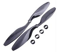 HFFOZMD para 4 uds/2 Pares 12x3,8 3K hélices de Fibra Carbono 1238/1047 CW CCW hélice 12 Pulgadas para MultiCoptor Quad Drone(1047 Propeller)