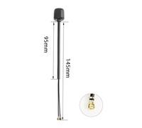 HFFOZMD para FlyFishRC para Antena FPV de Doble Banda - 2,4/5,8 GHz LHCP (UFL/UFL) 40/95/145 mm | Drones Largo Alcance compatibles con dji O3(1PC Black 145mm)