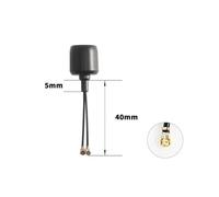 HFFOZMD para FlyFishRC para Antena FPV de Doble Banda - 2,4/5,8 GHz LHCP (UFL/UFL) 40/95/145 mm | Drones Largo Alcance compatibles con dji O3(1PC 40mm Black)