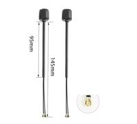 HFFOZMD para FlyFishRC para Antena FPV de Doble Banda - 2,4/5,8 GHz LHCP (UFL/UFL) 40/95/145 mm | Drones Largo Alcance compatibles con dji O3(2PC Black 145mm)