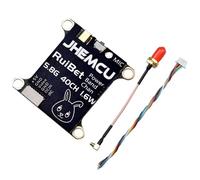 HFFOZMD para JHEMCU para RuiBet Tran-3016W 5,8G 40CH VTX Ajustable -25mW/200mW/400mW/800mW/1600mW Entrada PitMode multipotencia 2-6S para Drones FPV