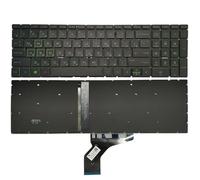 HFFOZMD Teclado retroiluminado Ruso/Estadounidense/español/Latino para HP Pavilion 15-CW 15-DR 15-EC 15-CX 15-DK 15-DA 17-by 17-CA 15-DY 15-CS DW(RU Green)