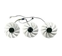HFFOZMD Ventilador de Repuesto para Tarjeta gráfica GA92S2U para ZOTAC GeForce RTX4070ti, 4070ti, Super 4080, 4080s, Trinity OC, Color Blanco(Set of Three Fans)