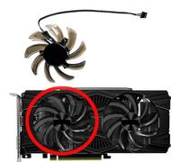 HFFOZMD Ventilador de Repuesto para Tarjeta gráfica GAINWARD GeForce RTX2060, 2060S, 2070, GTX1660, 1660ti y 1660S Ghost/Storm, GA91S2U(Left Fan)