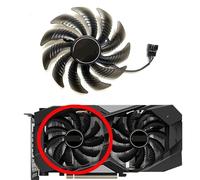 HFFOZMD Ventilador de Repuesto para Tarjeta gráfica GIGABYTE GeForce RTX2060 GTX1660 1660ti 1660 Super T129215SU(Left Fan clockwise)