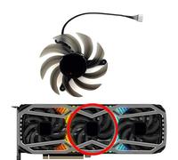 HFFOZMD Ventilador de Repuesto para Tarjeta gráfica PNY GeForce RTX 3070, 3070ti, 3080, 3080ti y 3090 XLR8 Revel Epic-X RGB Triple Ventilador(Middle Fan)