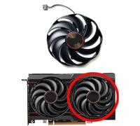 HFFOZMD Ventilador de Repuesto para Tarjeta gráfica Sapphire Radeon RX6600 6600XT 6650XT Pulse(Right Fan)