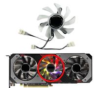 HFFOZMD Ventilador de Repuesto PVA080E12R para Tarjeta gráfica ASROCK Radeon RX5700 5700XT Phantom Gaming D OC(Middle Fan)