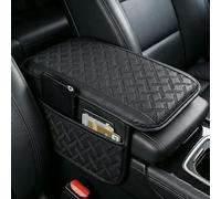 HFFTYU Cojín Reposabrazos Coche para Ford Transit Connect MK2 2014-2023 Funda Reposabrazos Central de Cuero Perforado Almohadilla Transpirable con Bolsillos Laterales,A