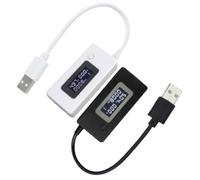 Hfgdnchva 2 Voltímetros Amperímetros Digitales de CC con Pantalla LCD y Cargador USB Dual. Detector de Energía Móvil. Medidor de Voltaje y Corriente. Monitor.