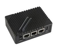 Hfgdnchva Placa de Desarrollo Mini Enrutador R5S Dual 2.5G+Gigabit CNC con Carcasa Totalmente Metálica RK3568 WIFI6