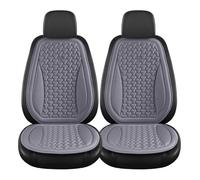 HFGDRH Fundas Asiento Delantero Coche, Fundas Universales For Asientos De Coche, Diseño Convexo 3D, Transpirables, Duraderas, con Cojín, Resistentes Al Sudor, Accesorios Interiores(2PCS Grey Front)