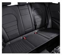 HFGDRH Fundas Asiento Delantero Coche, Fundas Universales For Asientos De Coche, Diseño Convexo 3D, Transpirables, Duraderas, con Cojín, Resistentes Al Sudor, Accesorios Interiores(Black Rear Pad)