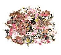 HFHungkeong Dripping Oil Bead Charms, Frutas Mariposa Océano Gato Deporte Día de San Valentín Hacer DIY Llavero Pendientes Colgante Diversos Diseños Colgantes para Joyería, Aceite de goteo