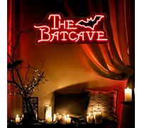 HFHungkeong Letrero de neón para Halloween, divertido terror, decoración de pared para el hogar, luz gótica regulable con 1 cadena colgante para dormitorio, dormitorio, cueva de hombre, fiesta