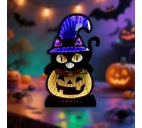 HFHungkeong Luces de noche de Halloween, lámpara de neón decorativa de acrílico LED, regalos de fiesta de Halloween para dormitorio, bar, sala de juegos, Mancave, club de fiesta, luces nocturnas de