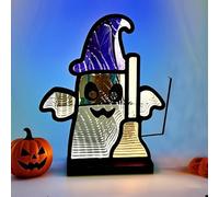 HFHungkeong Luces de noche de Halloween, lámpara de neón decorativa de acrílico LED, regalos de fiesta de Halloween para dormitorio, bar, sala de juegos, Mancave, club de fiesta, luces nocturnas de
