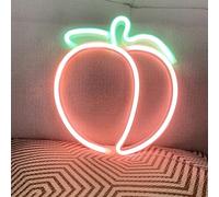 HFHungkeong Luz LED de neón de color melocotón hecha a mano para pared, habitación, fiesta, hogar, bar, arte, dormitorio, mesa, boda, fiesta, decoración de mesa, 3 pilas AA o USB (polvo de melocotón)