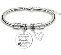 HFHungkeong Pulsera inspiradora para mujer grabada "You Are Braver Than You Believe", pulsera elástica con cuentas, regalo motivacional para mejor amiga y mamá, 17cm, Sin piedra preciosa