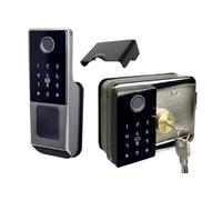 HFIGNIAHQ Waterproof Smart Double Side Fingerprint Outdoor Gate Digital Password Remote App Home Electronic Rim Lock(Double code (no app))