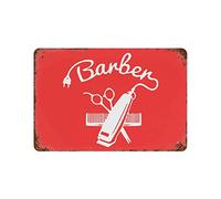 HFL I Am Barber Retro Metal Sign for Plaque Poster Cafe Wall Art Sign Gift 12 X 8 INCH